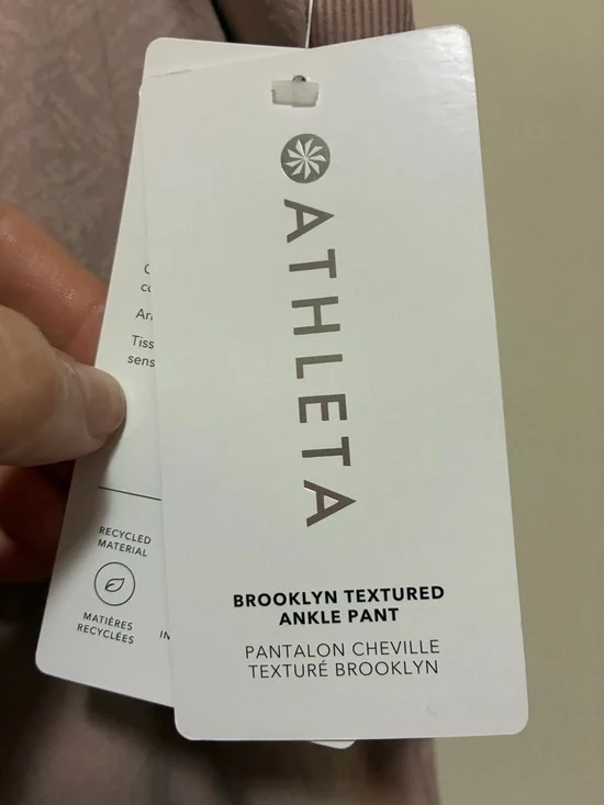 Athleta Brooklyn Textured Ankle Pant Latte size 22  nwt - Picture 3 of 7